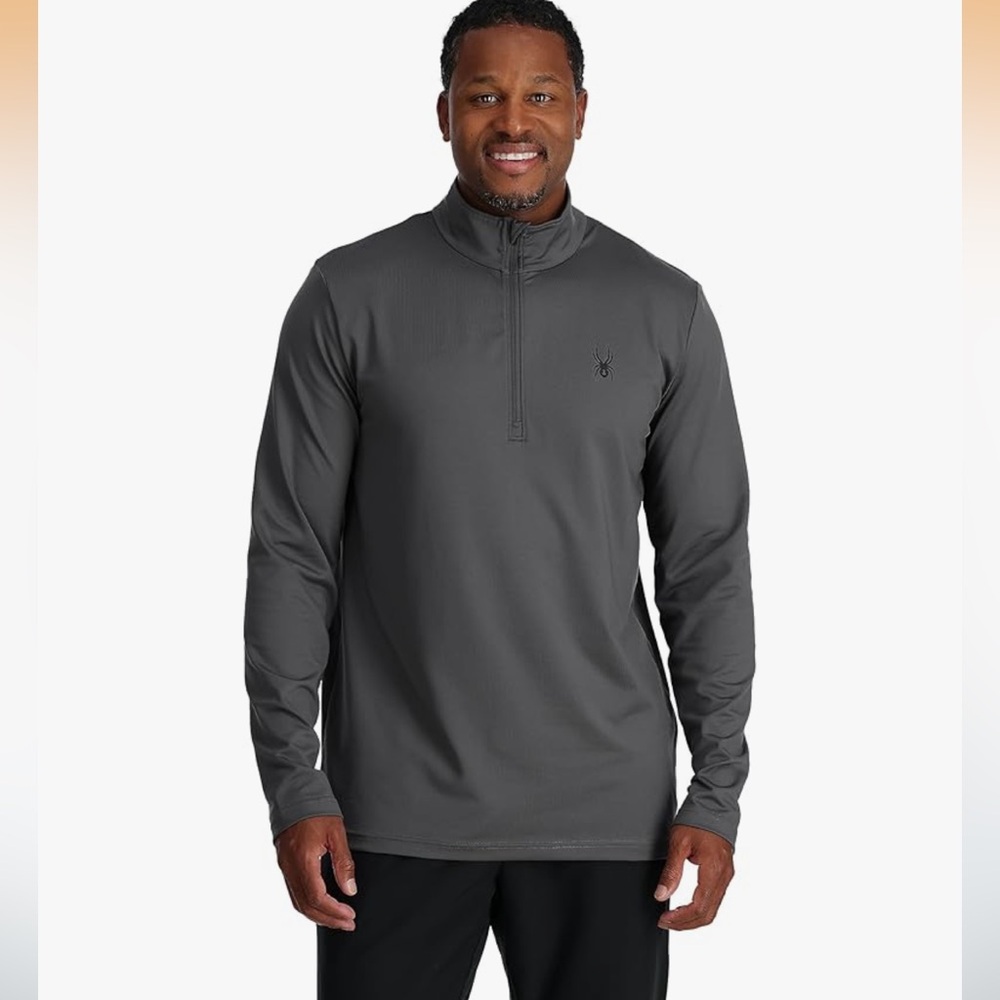 Spyder Men's Jacque Peak Cotton/Poly T-Neck Half Zip Base Layer